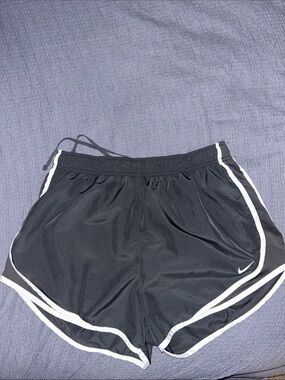 Nike Women’s Black Athletic Shorts with White Piping